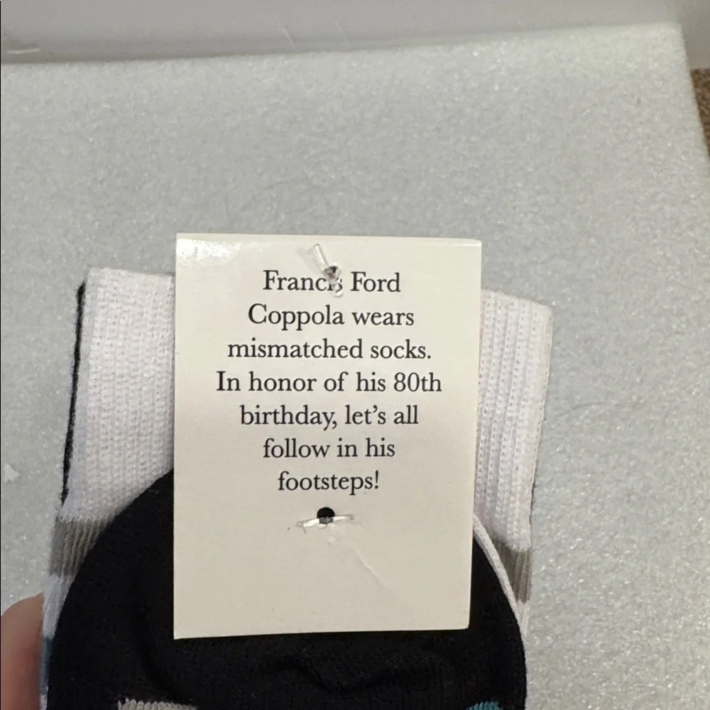 Francis Ford Coppola limited edition 80th birthday socks NWT one size